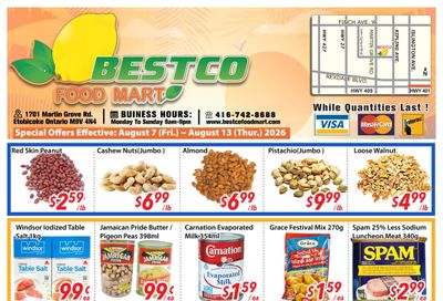 BestCo Food Mart (Etobicoke) Flyer August 7 to 13