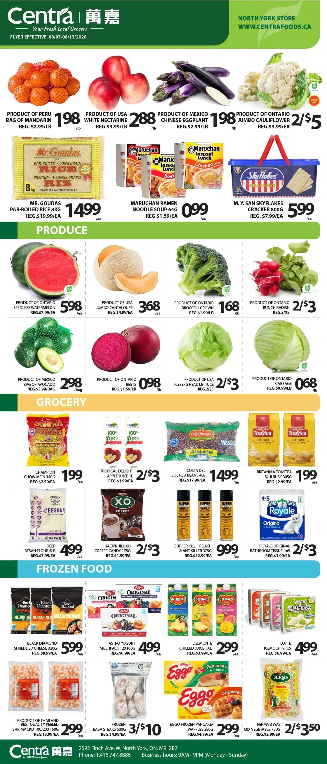 Centra Foods (North York) Flyer August 7 to 13