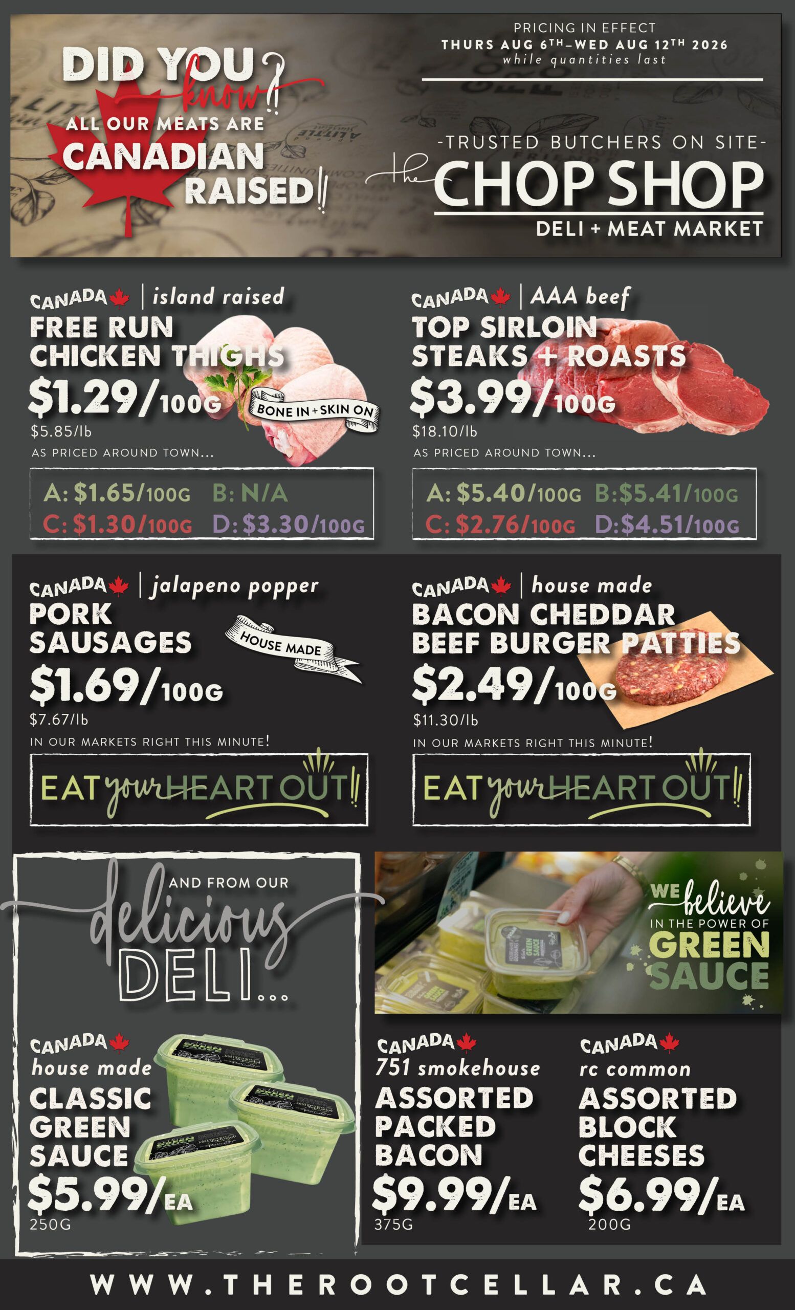 The Root Cellar Flyer August 6 to 12