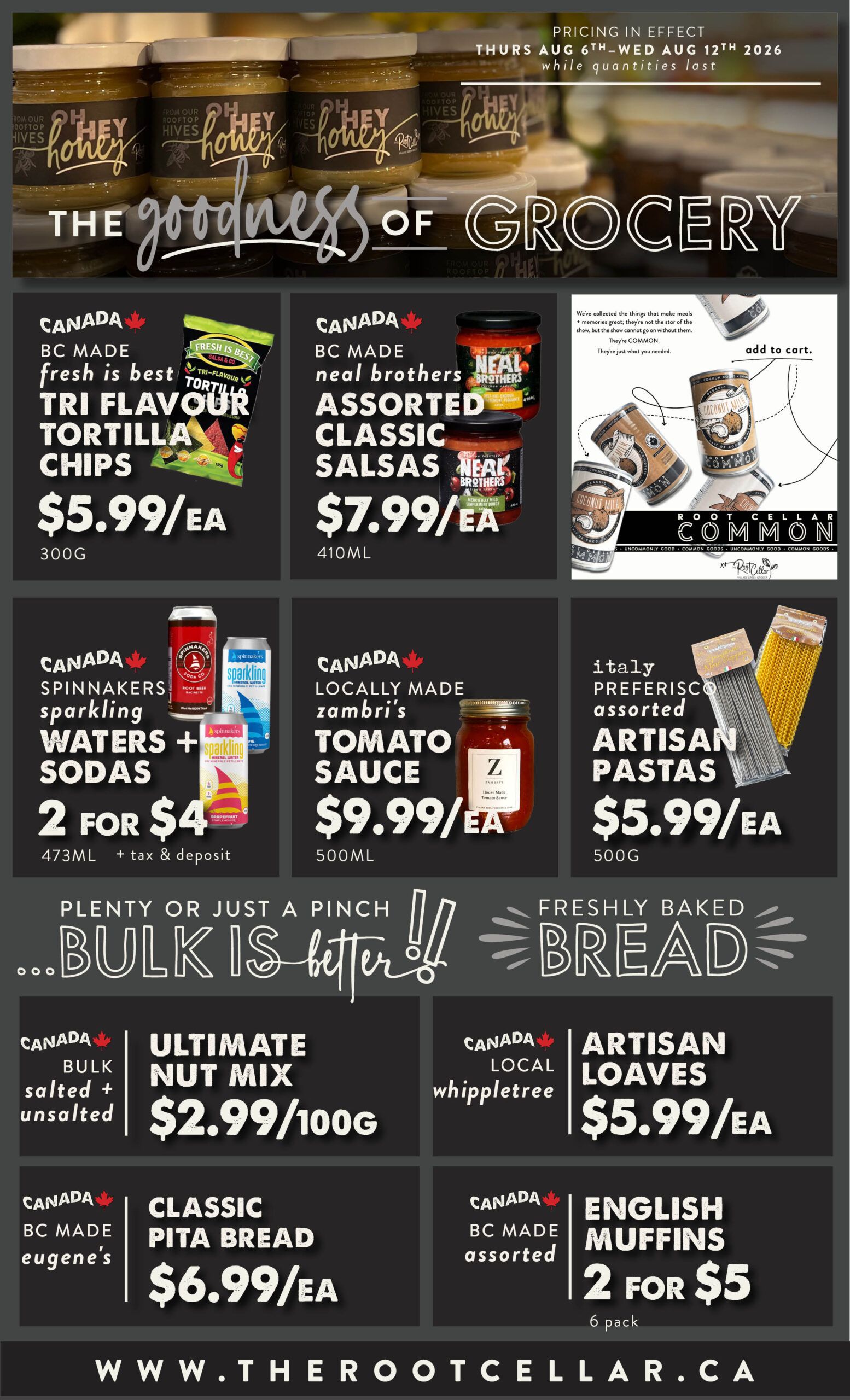 The Root Cellar Flyer August 6 to 12