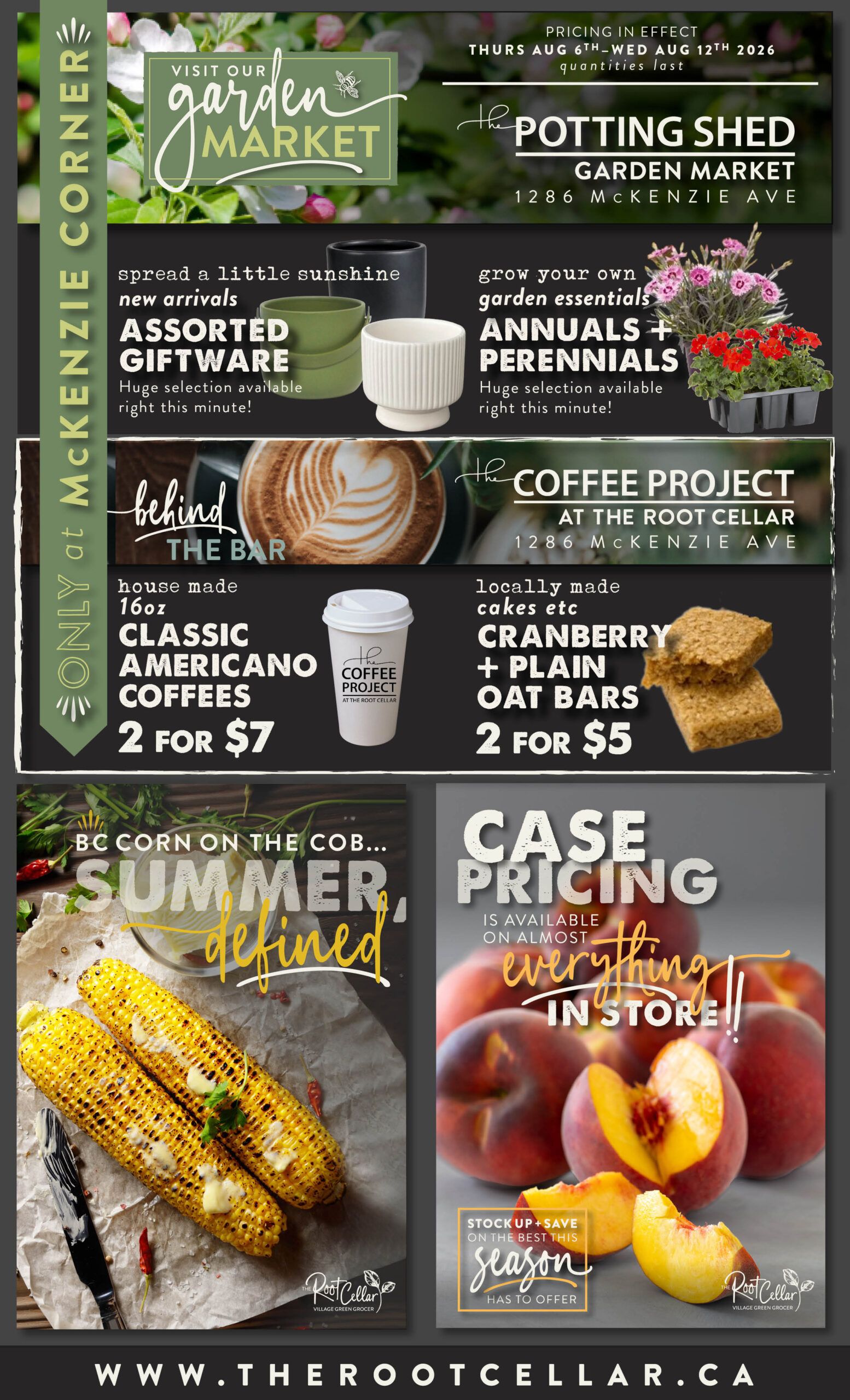 The Root Cellar Flyer August 6 to 12