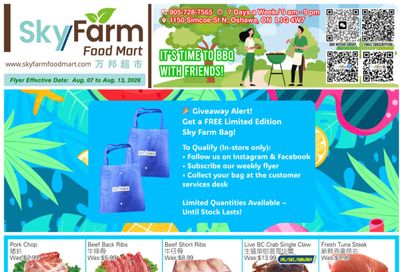 SkyFarm Food Mart Flyer August 7 to 13