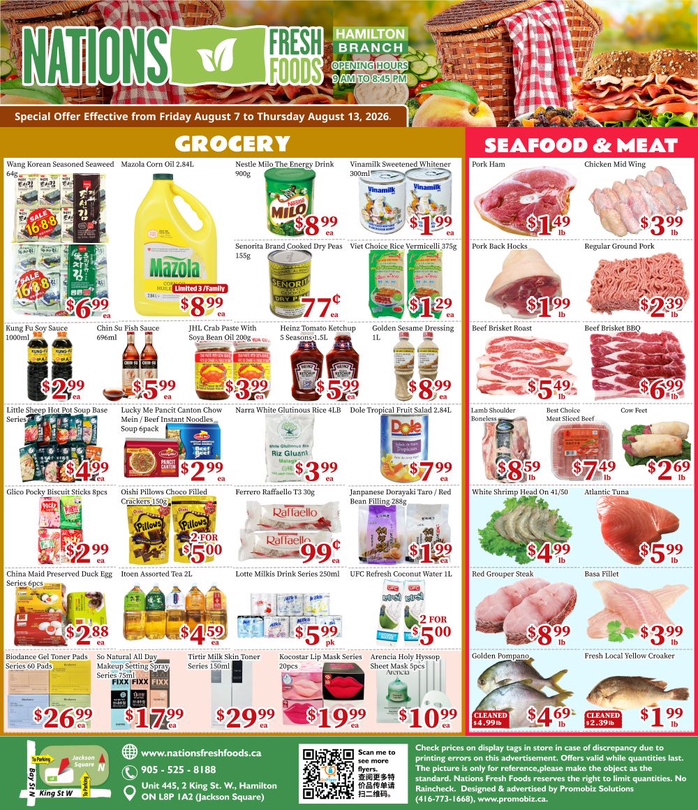 Nations Fresh Foods (Hamilton) Flyer August 7 to 13