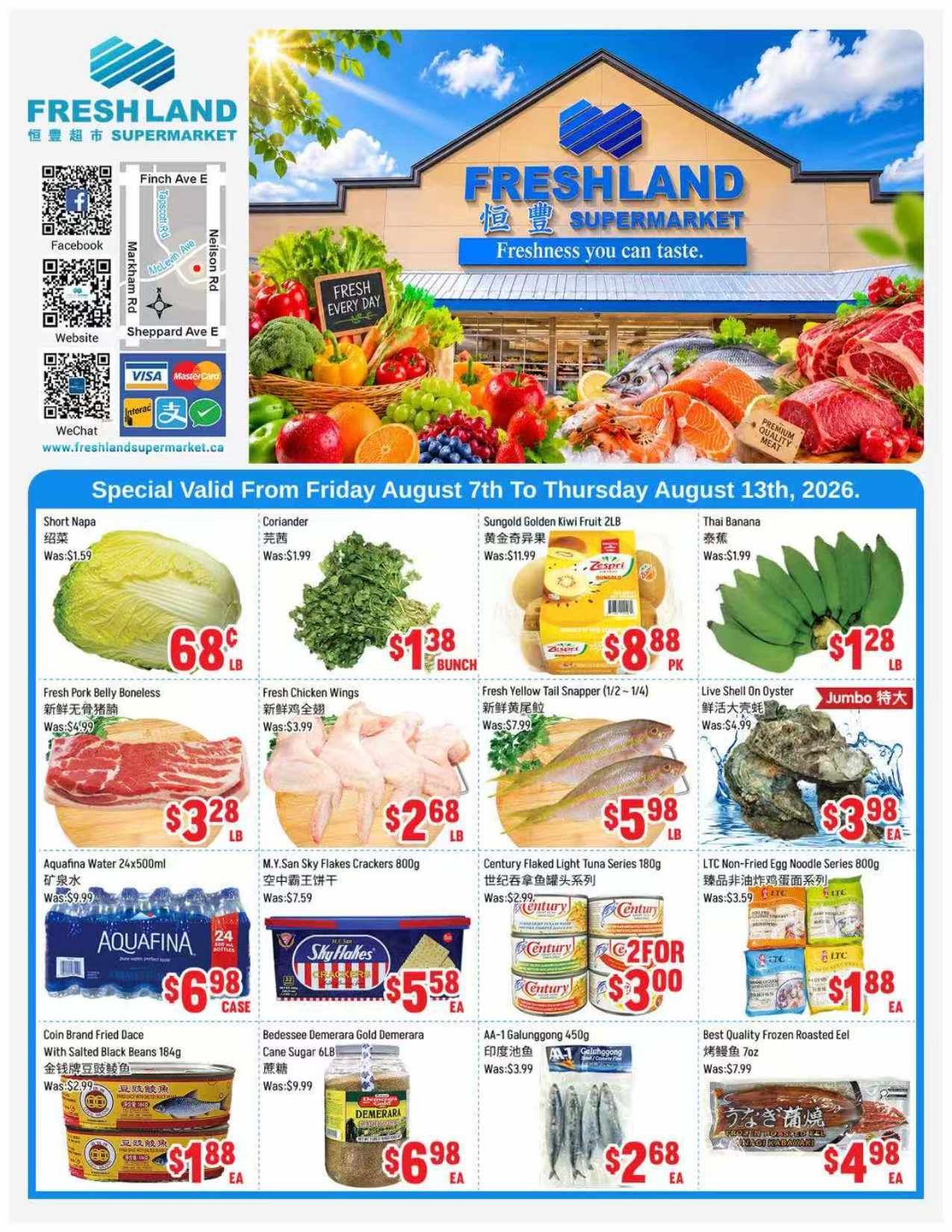FreshLand Supermarket Flyer August 7 to 13