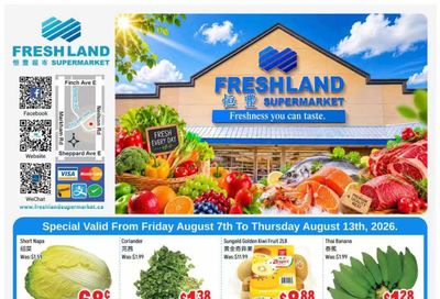 FreshLand Supermarket Flyer August 7 to 13