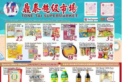 Tone Tai Supermarket Flyer August 7 to 13