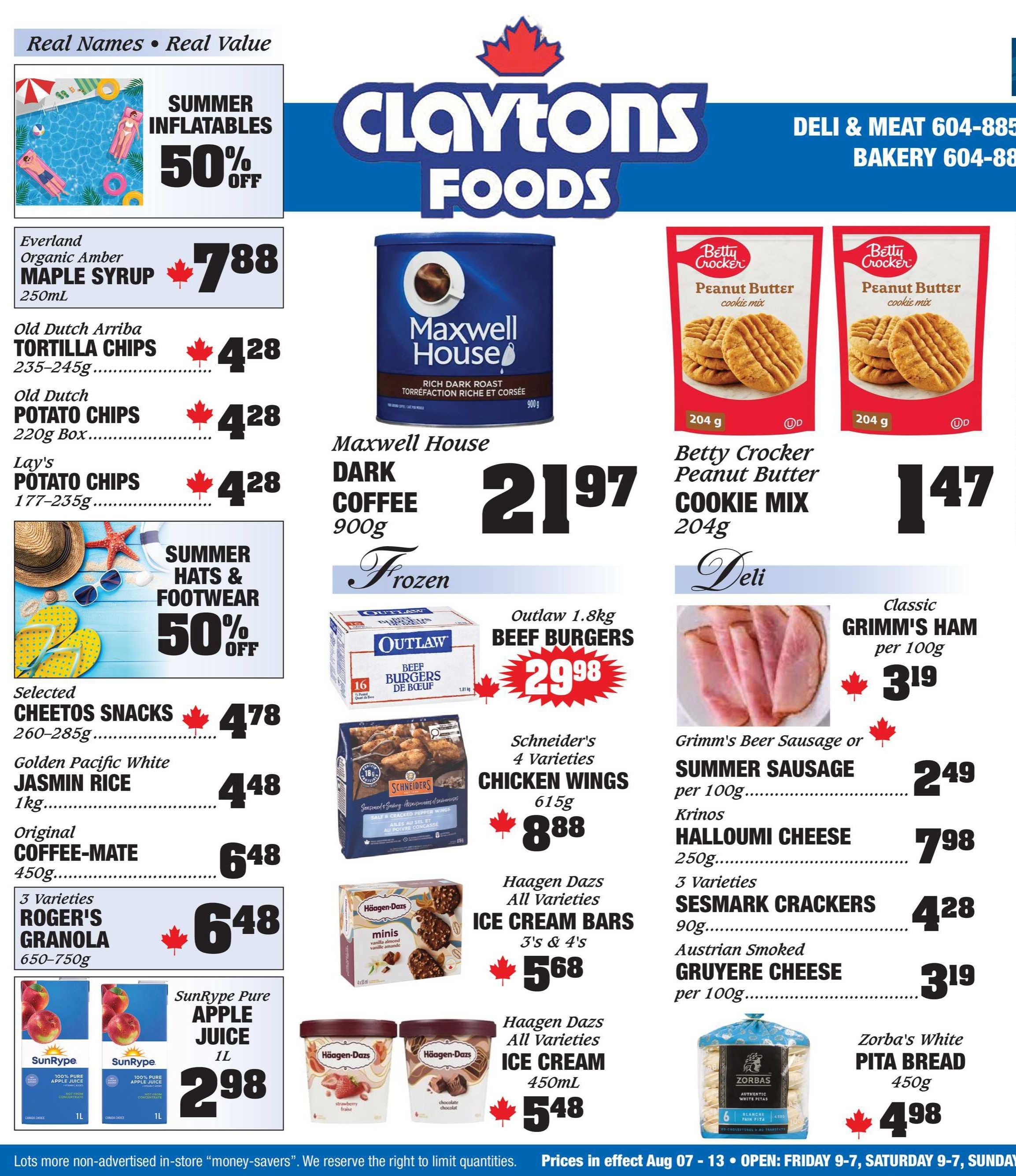 Claytons Heritage Market Flyer August 7 to 13