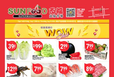Sunfood Supermarket Flyer August 7 to 13