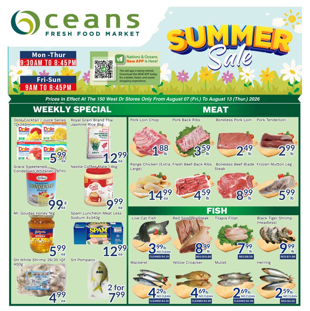 Oceans Fresh Food Market (Brampton) Flyer August 7 to 13
