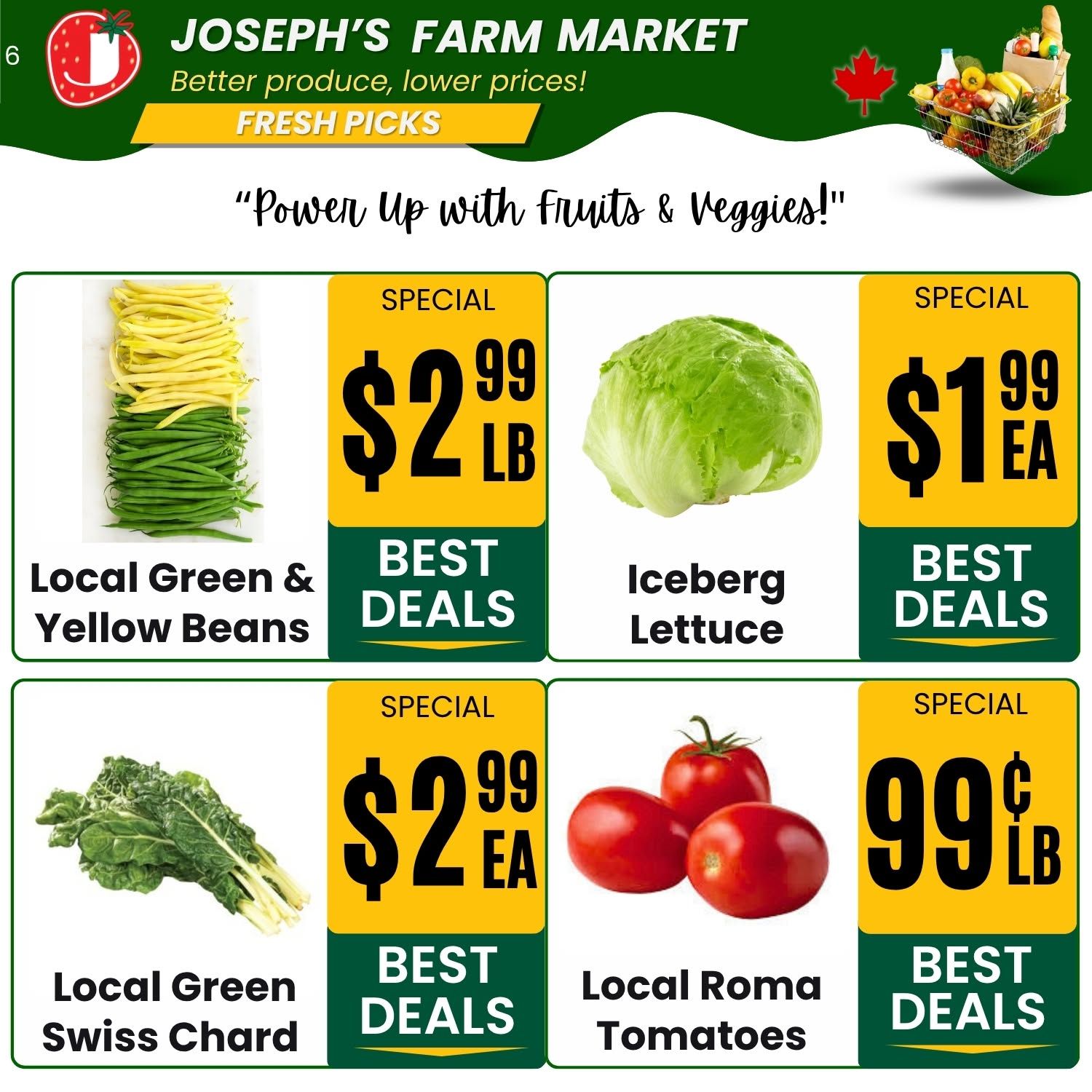 Joseph's Farm Market Flyer August 7 to 12