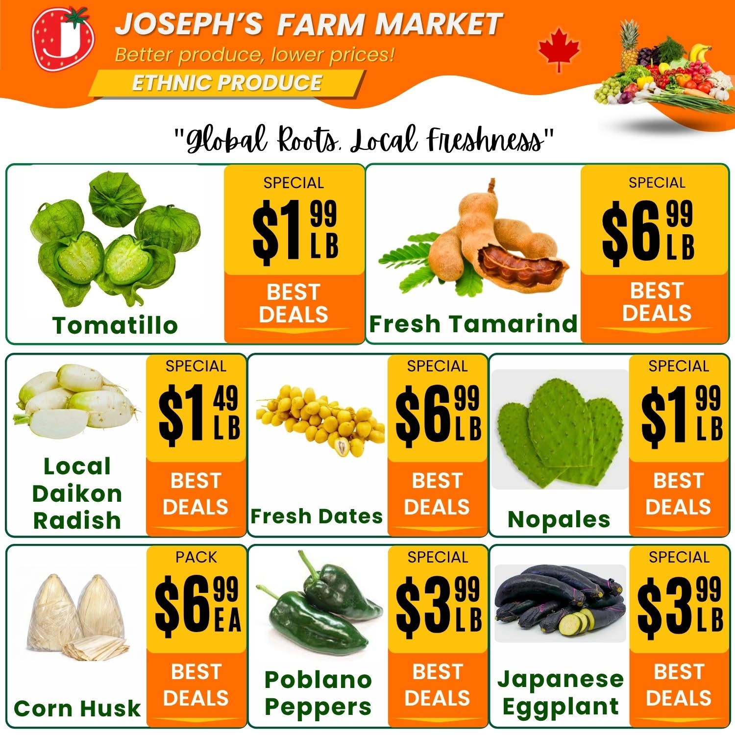 Joseph's Farm Market Flyer August 7 to 12
