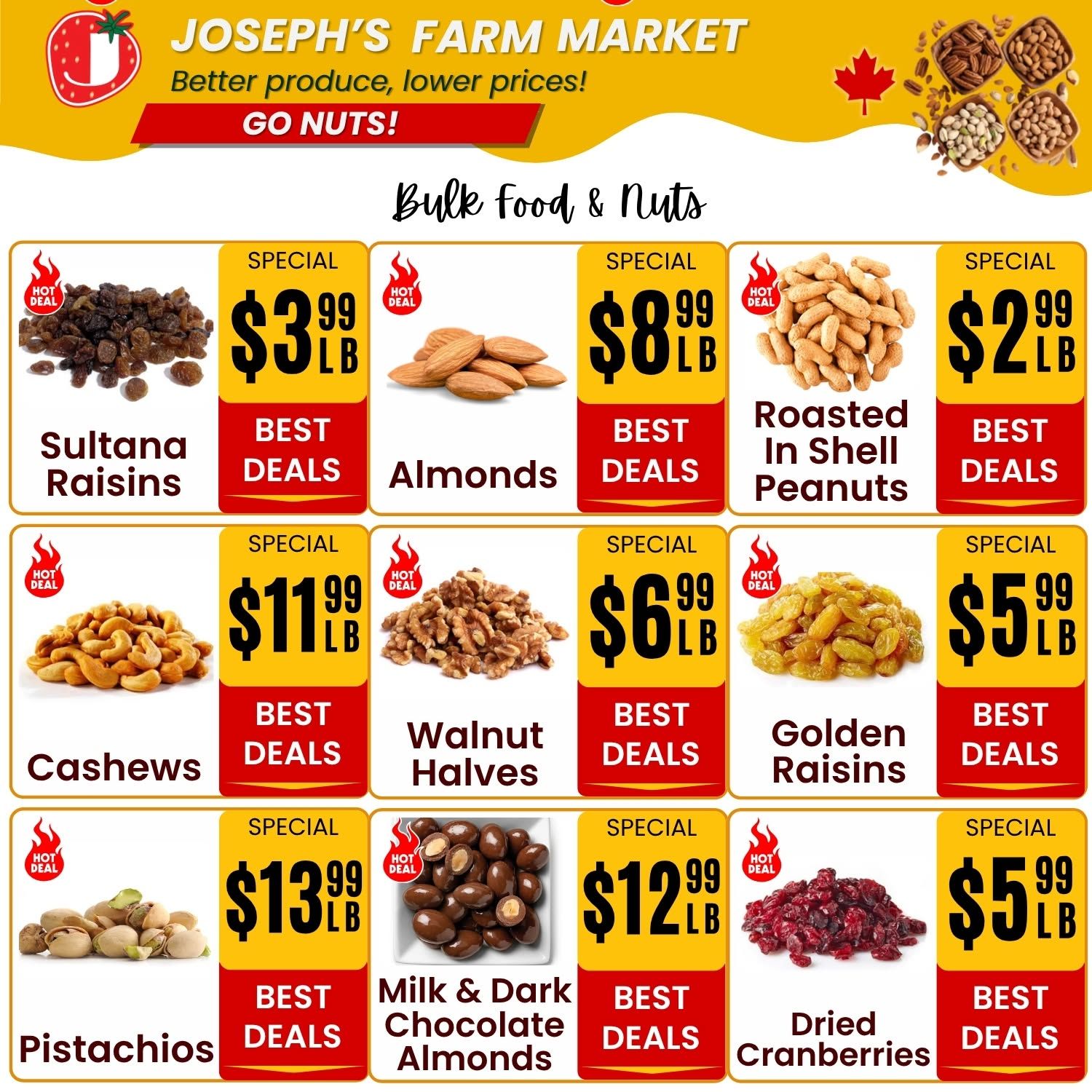 Joseph's Farm Market Flyer August 7 to 12
