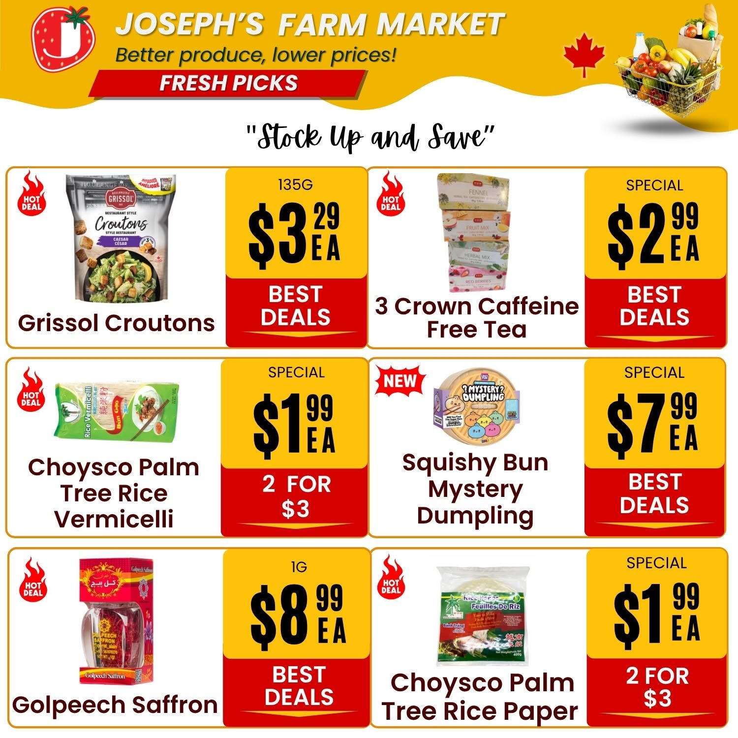 Joseph's Farm Market Flyer August 7 to 12