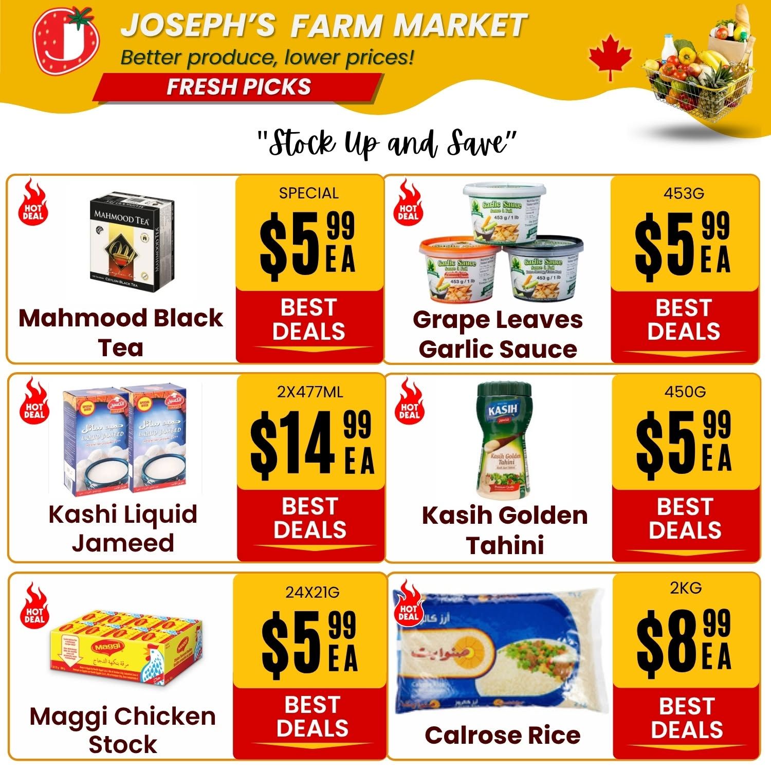 Joseph's Farm Market Flyer August 7 to 12
