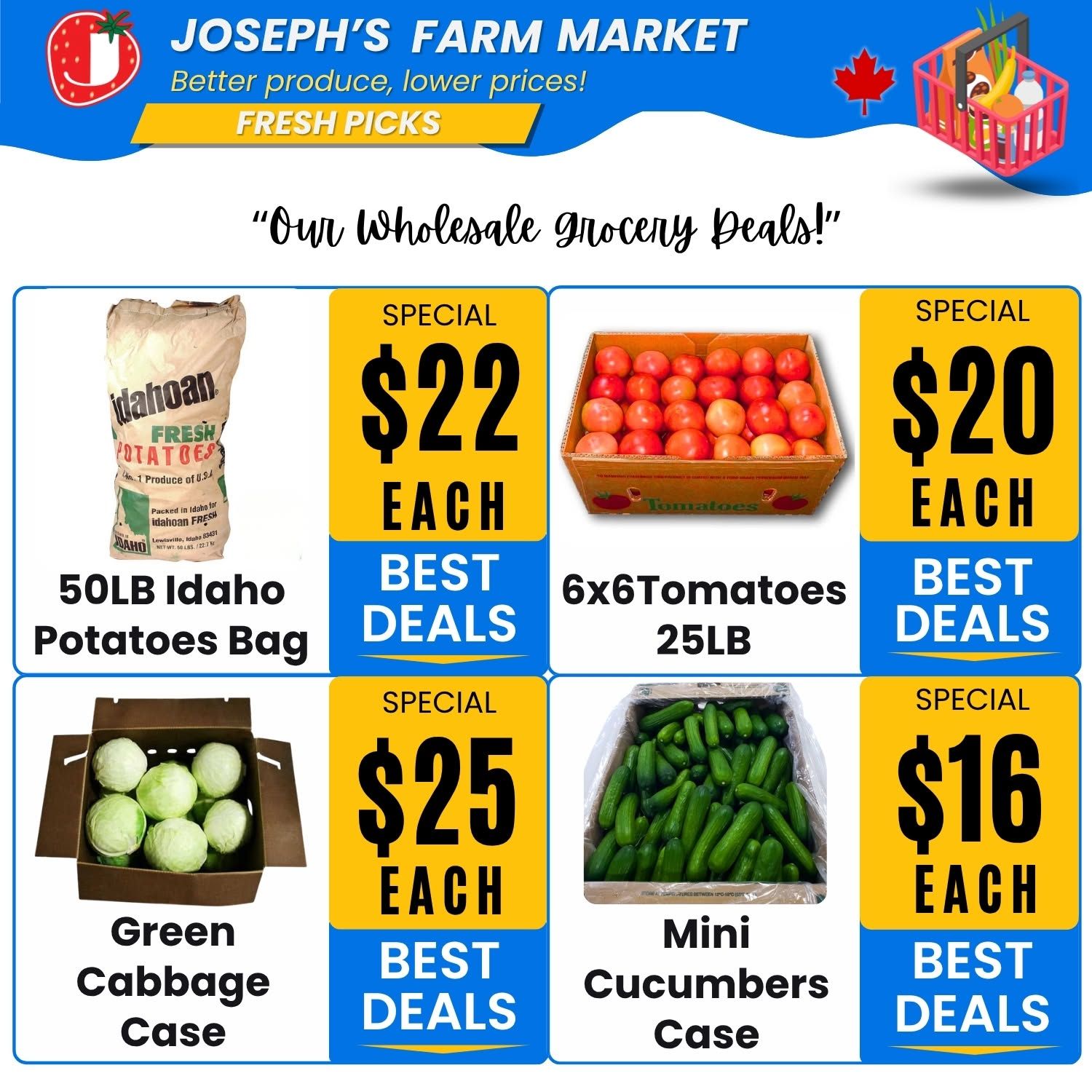 Joseph's Farm Market Flyer August 7 to 12