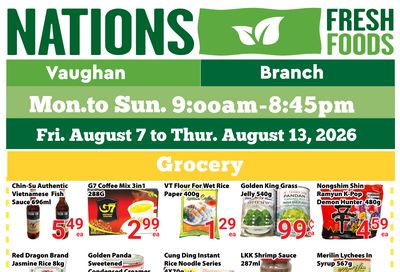 Nations Fresh Foods (Vaughan) Flyer August 7 to 13
