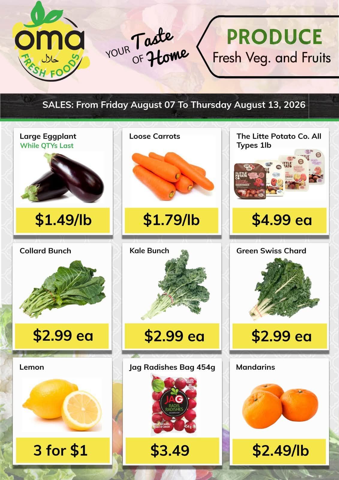 Oma Fresh Foods Flyer August 7 to 13