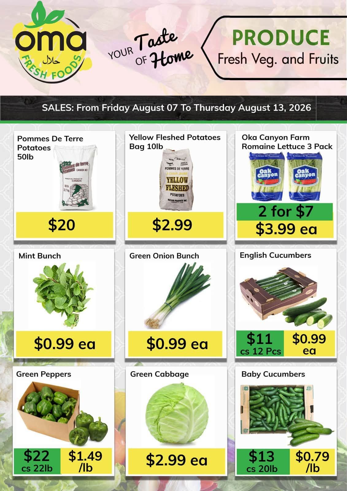 Oma Fresh Foods Flyer August 7 to 13