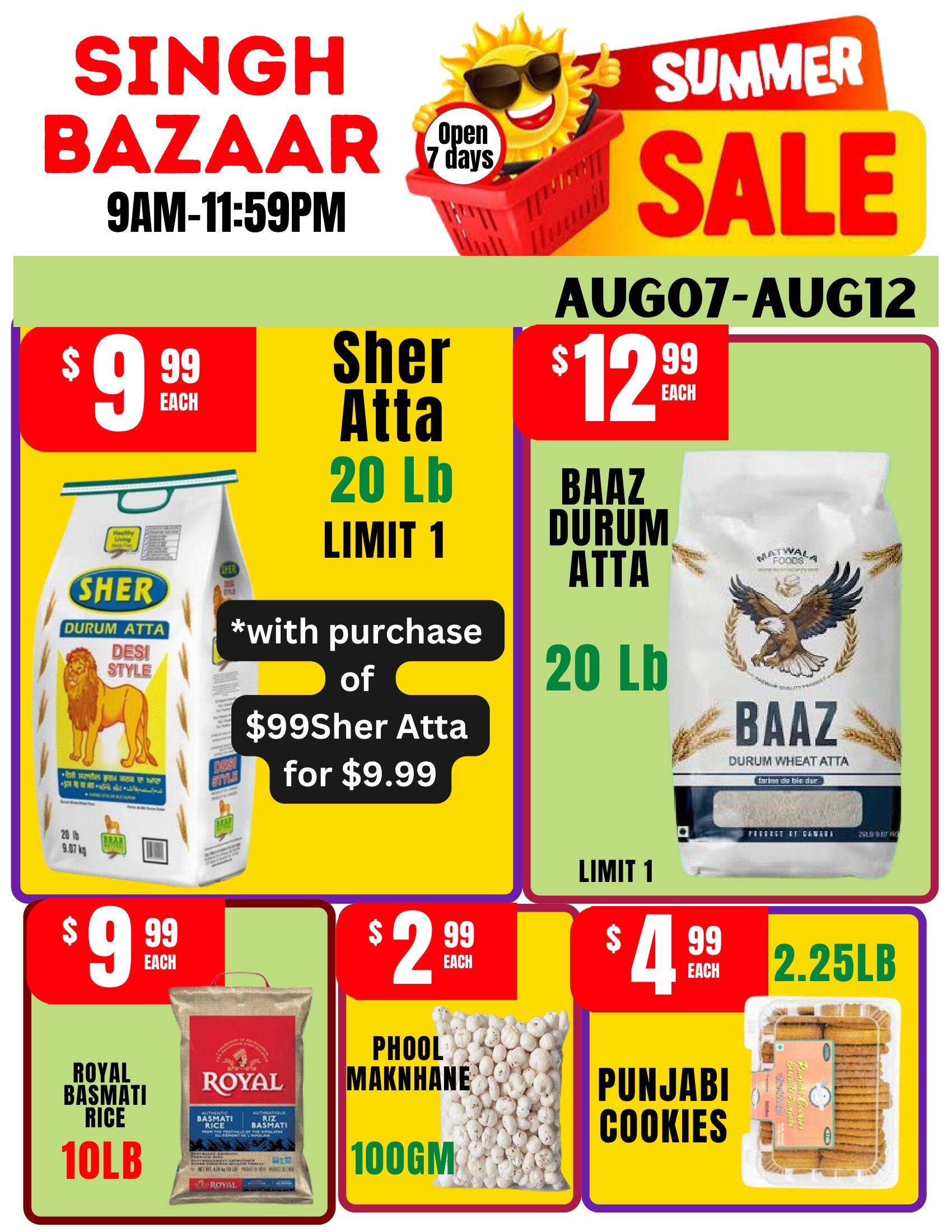 Singh Bazaar Flyer August 7 to 12