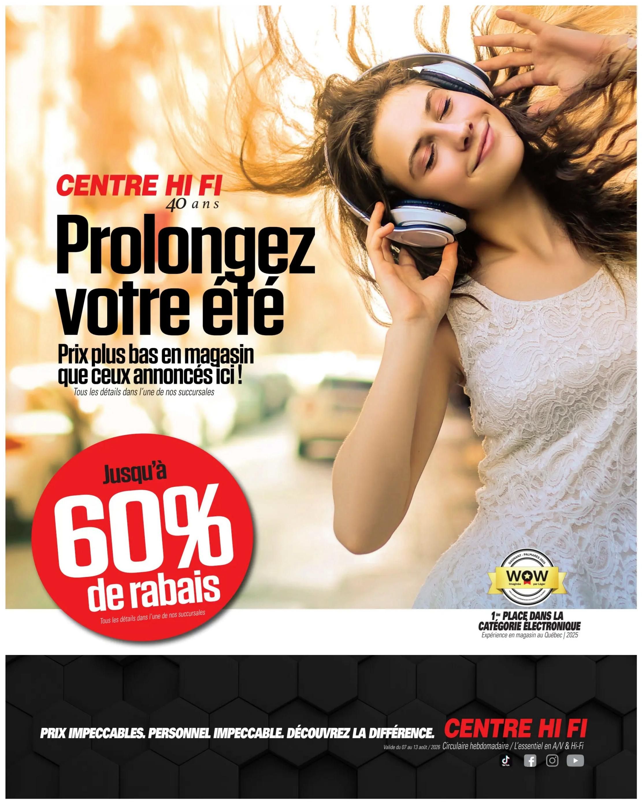 Centre Hi-Fi Flyer August 7 to 13