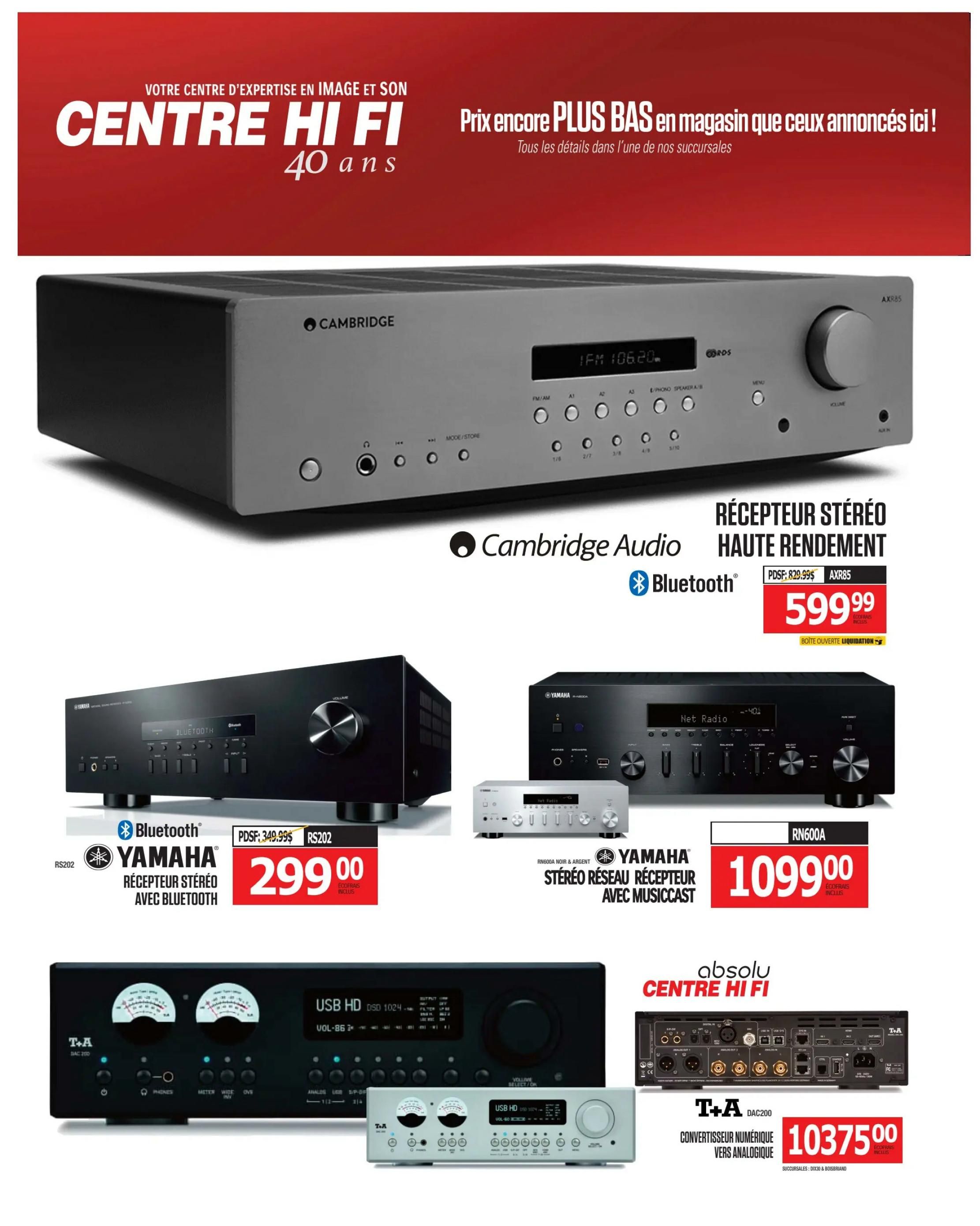Centre Hi-Fi Flyer August 7 to 13