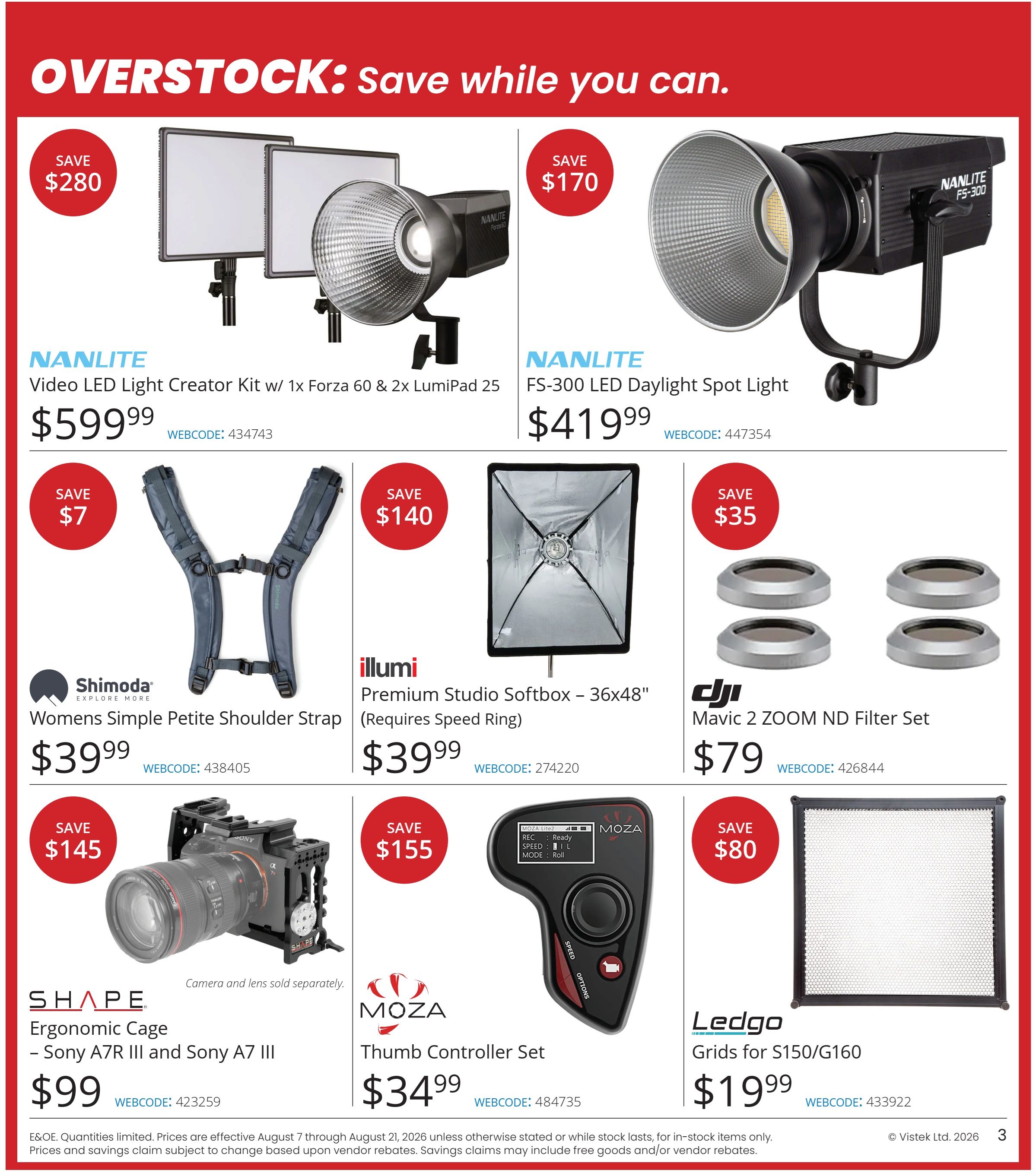 Vistek Flyer August 7 to 21