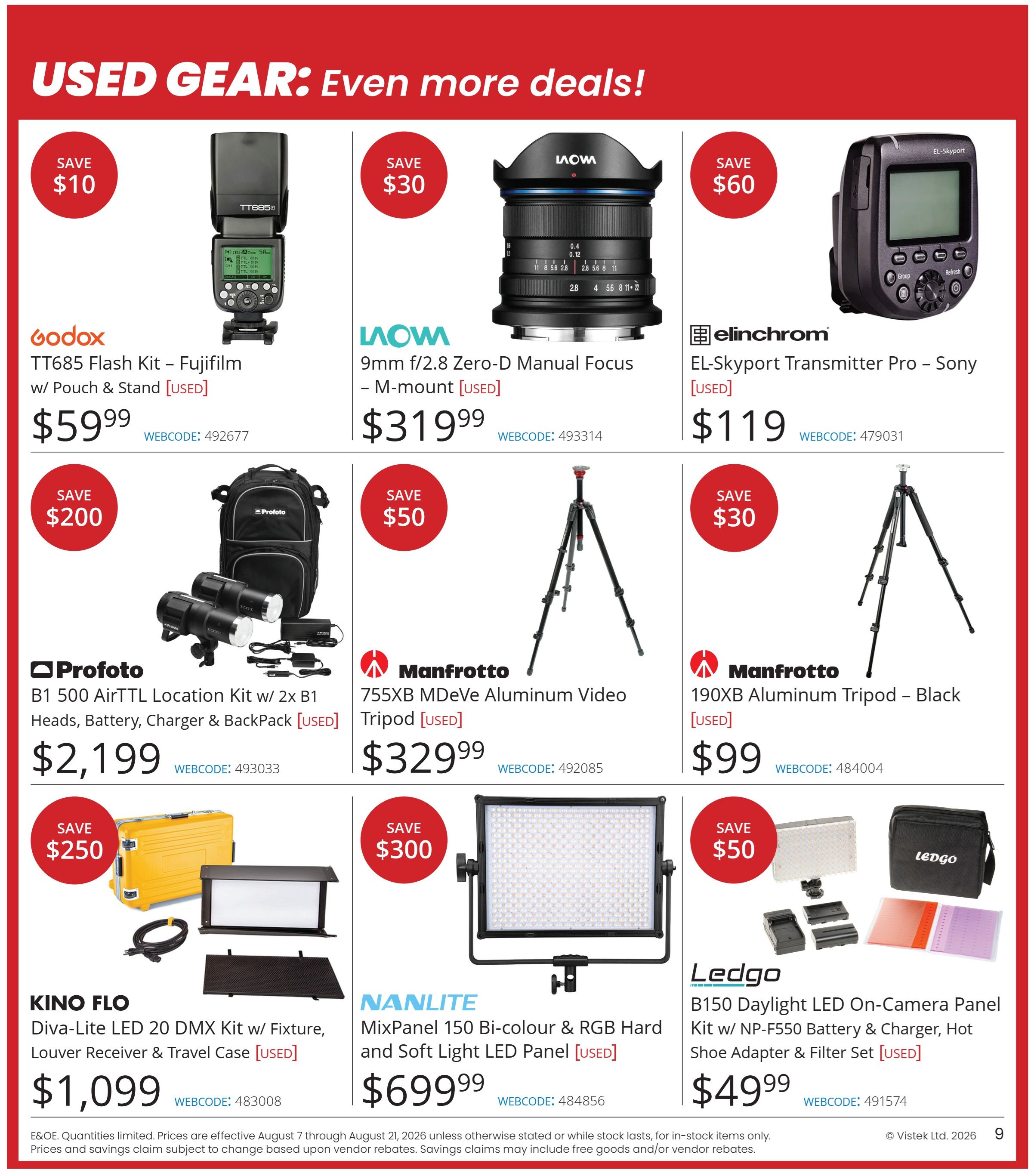 Vistek Flyer August 7 to 21