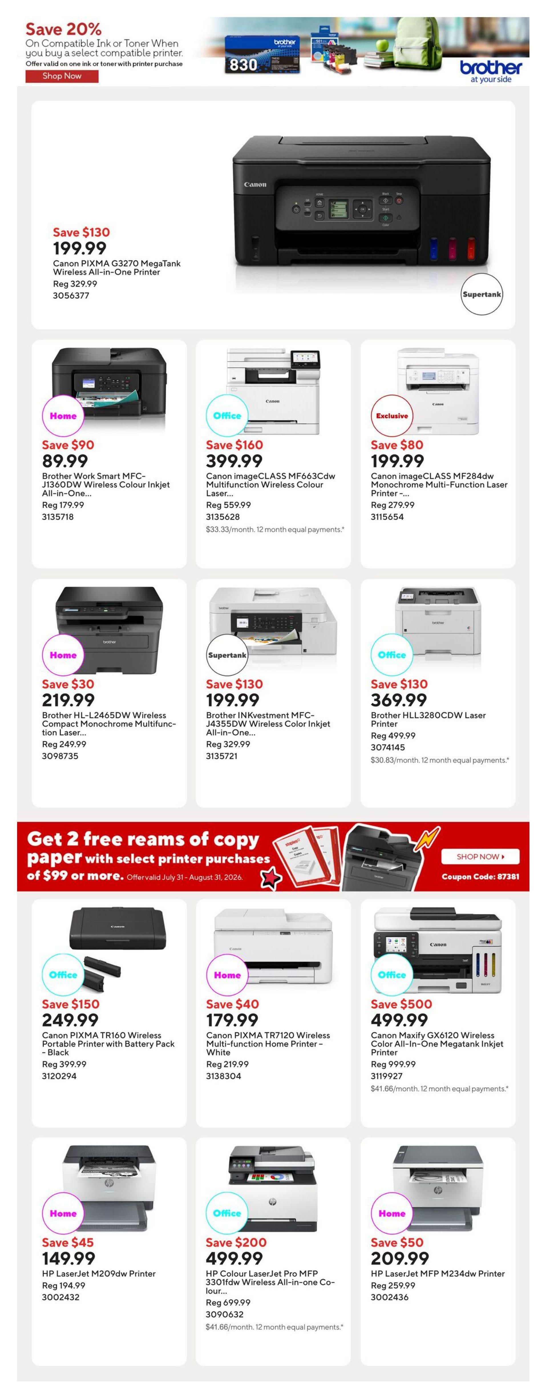 Staples Flyer August 7 to 13