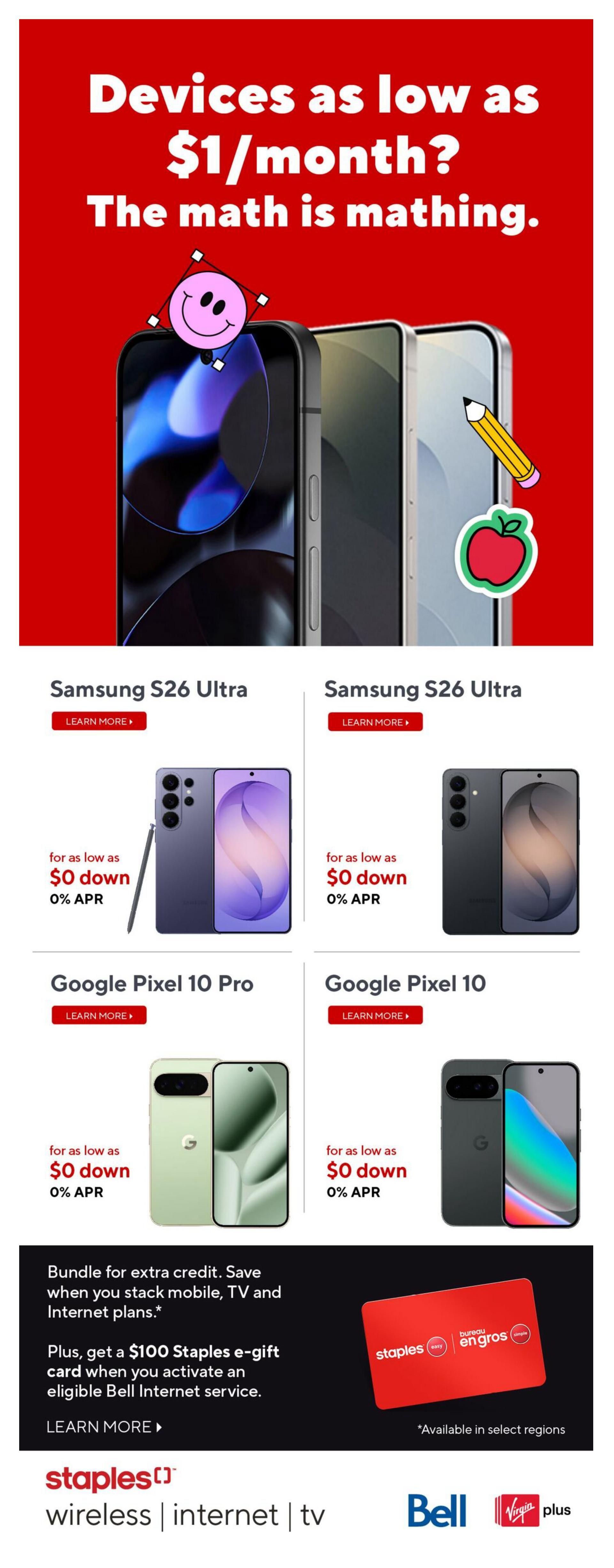 Staples Flyer August 7 to 13