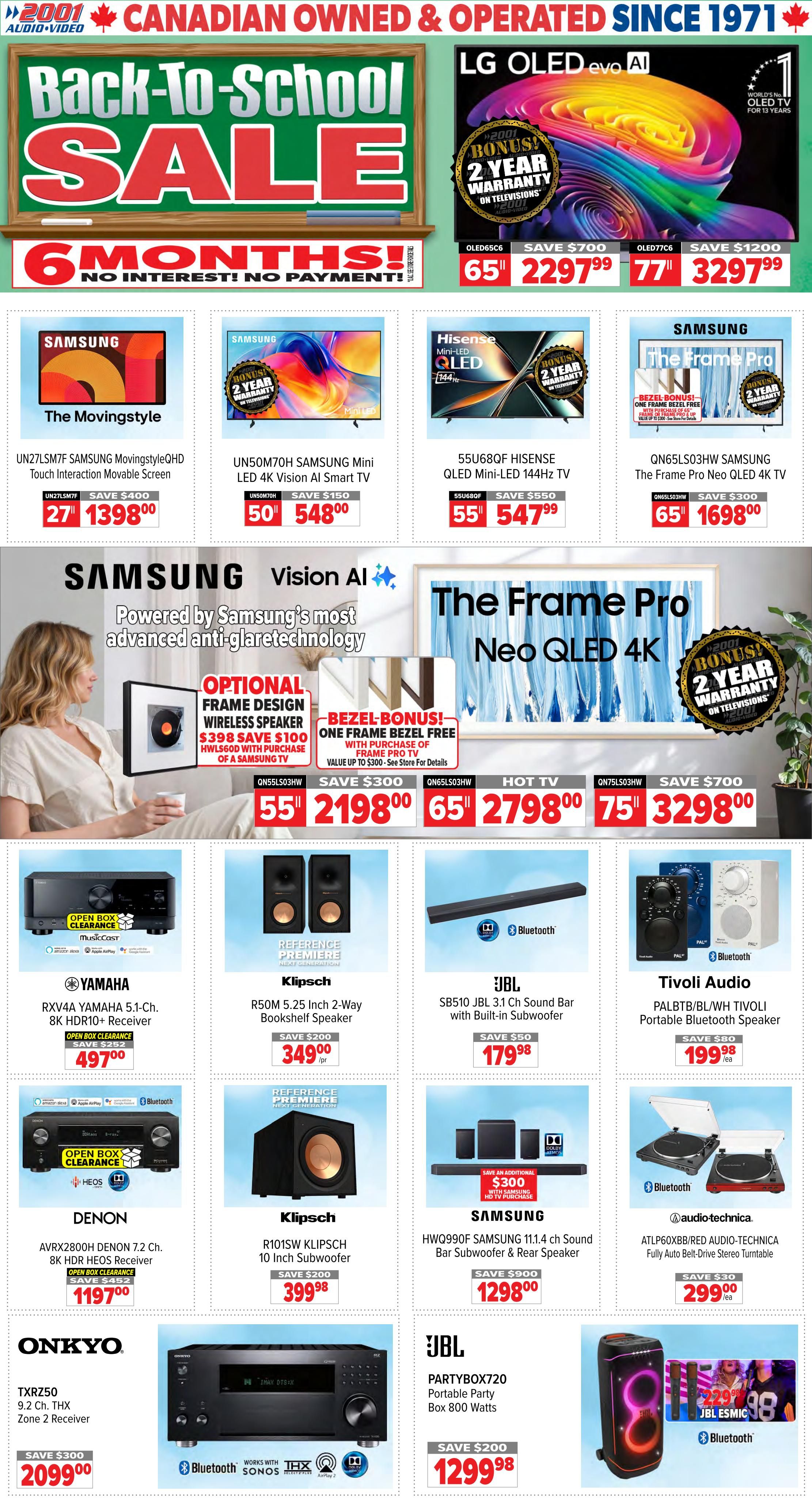 2001 Audio Video Flyer August 7 to 13