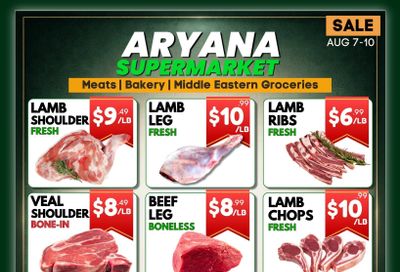 Aryana Supermarket Flyer August 7 to 10
