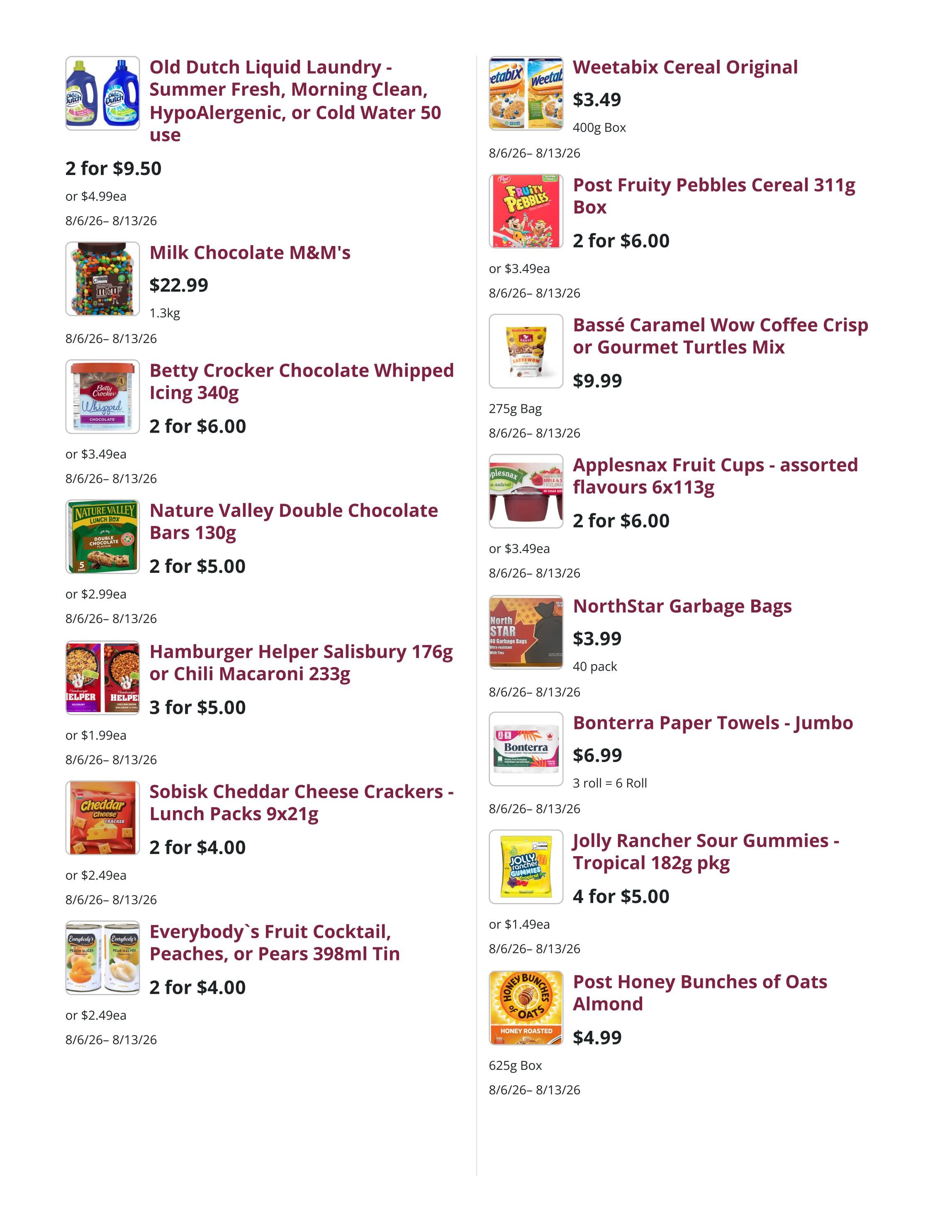 Mike Dean Local Grocer Flyer August 6 to 13