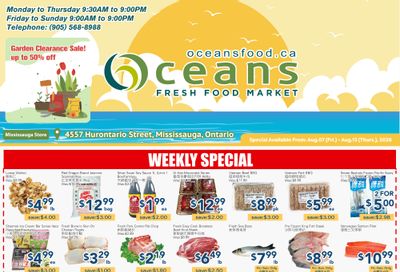 Oceans Fresh Food Market (Mississauga) Flyer August 7 to 13