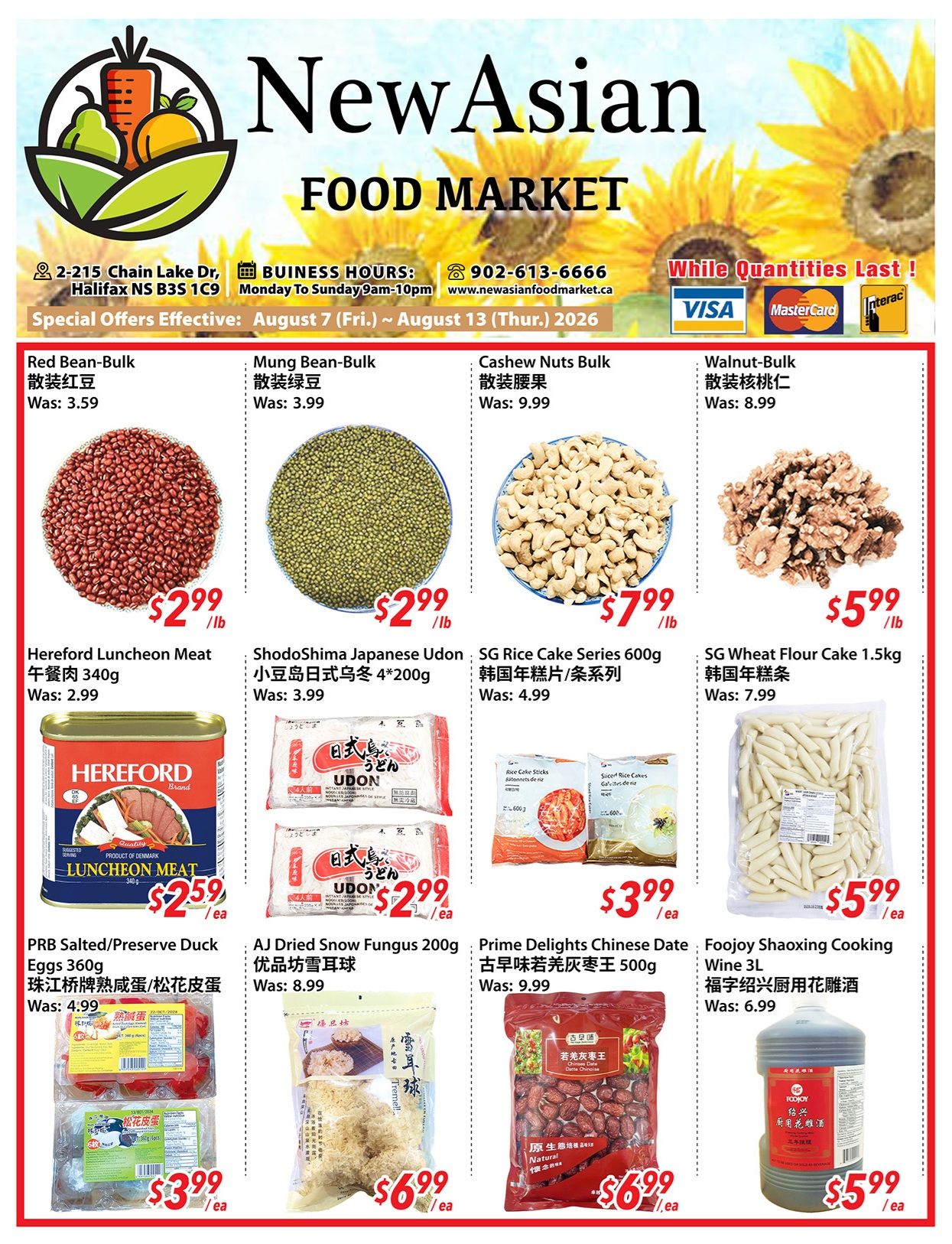 New Asian Food Market Flyer August 7 to 13