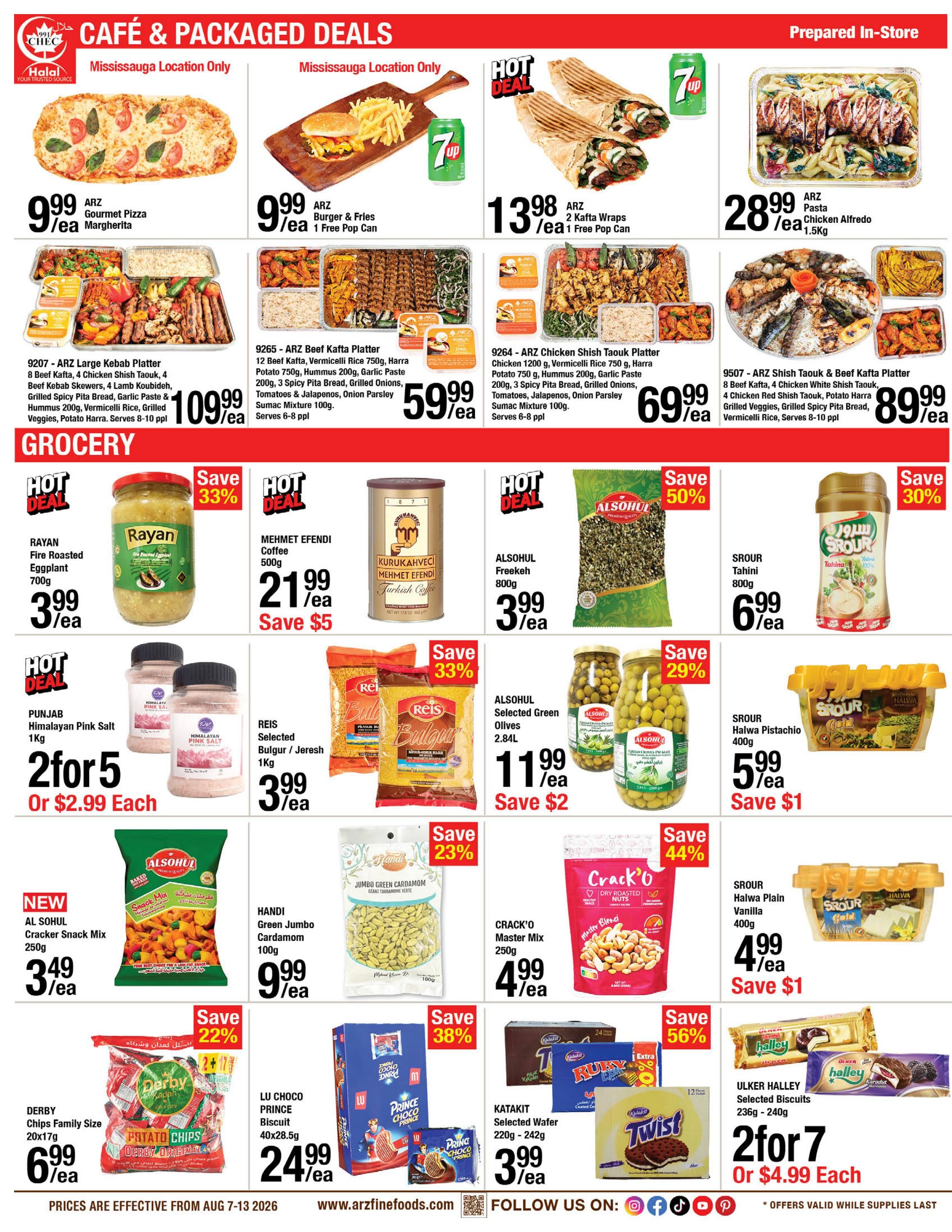 Arz Fine Foods Flyer August 7 to 13