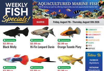 Big Al's (Barrie) Weekly Specials August 7 to 13