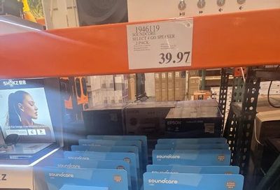 Costco: soundcore Select 4 Go Ultra Portable Bluetooth Speaker 2-Pack $39.97