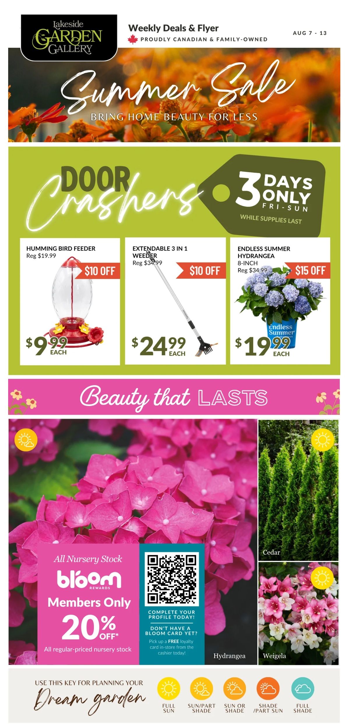 Lakeside Garden Gallery Flyer August 7 to 13