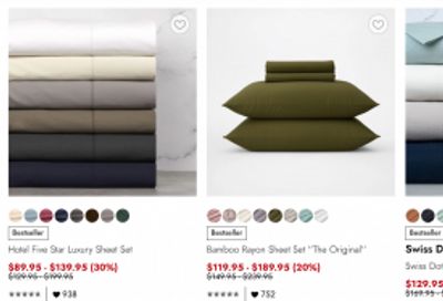 Linen Chest Canada Back to School Flash Sale: 20% Off Most Clearance and Regular Priced Items