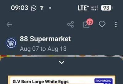 88 Supermarket: Born 3 eggs $4.88 at 88 Supermarket Richmond location