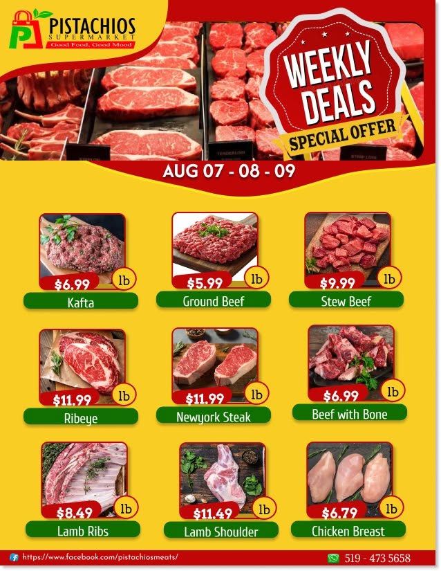 Pistachios Supermarket Flyer August 7 to 12