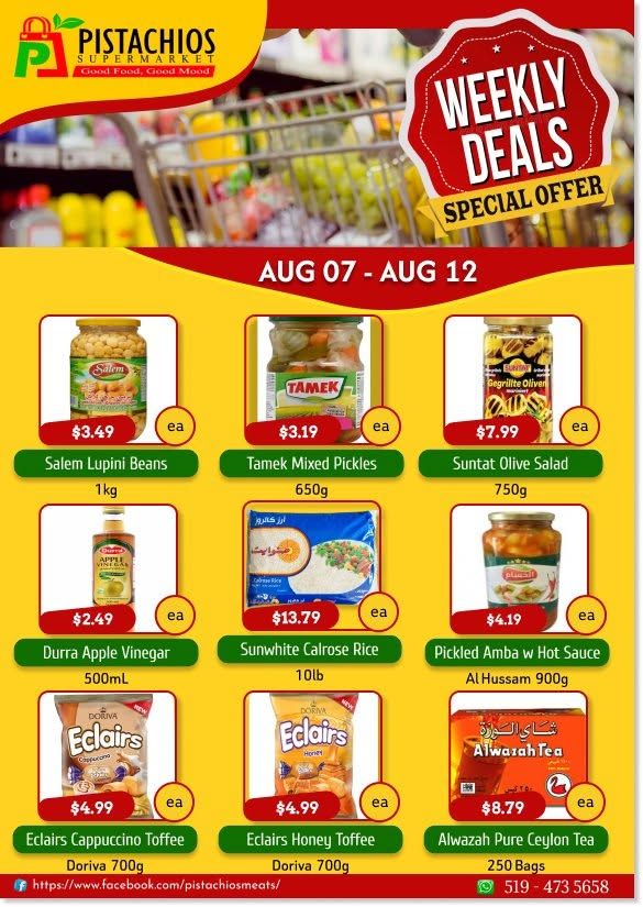 Pistachios Supermarket Flyer August 7 to 12