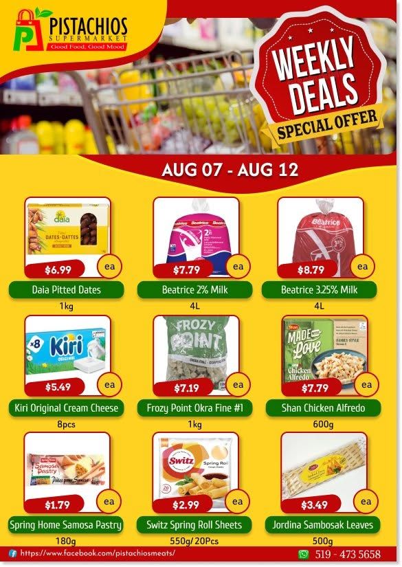 Pistachios Supermarket Flyer August 7 to 12