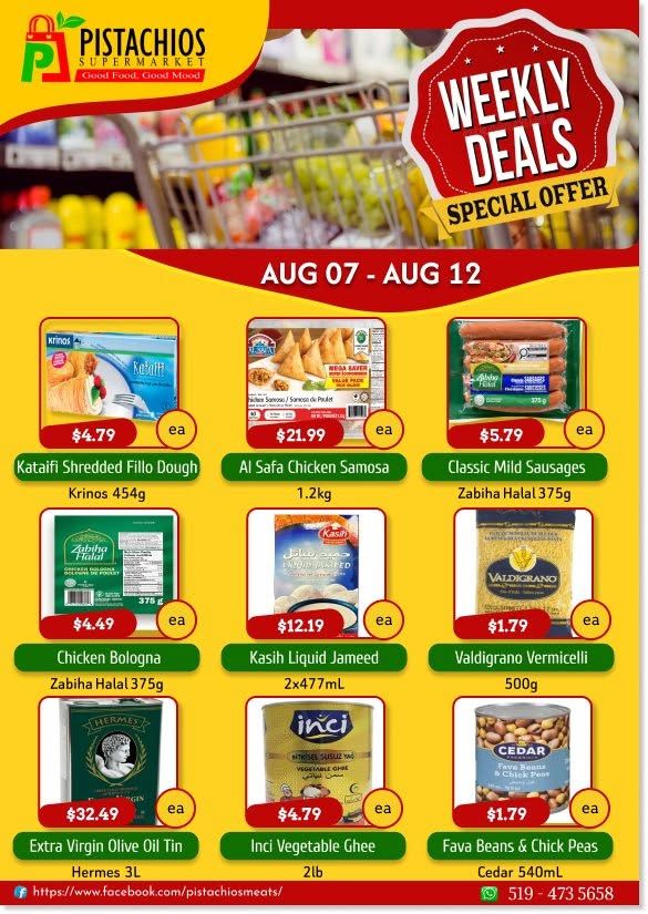 Pistachios Supermarket Flyer August 7 to 12