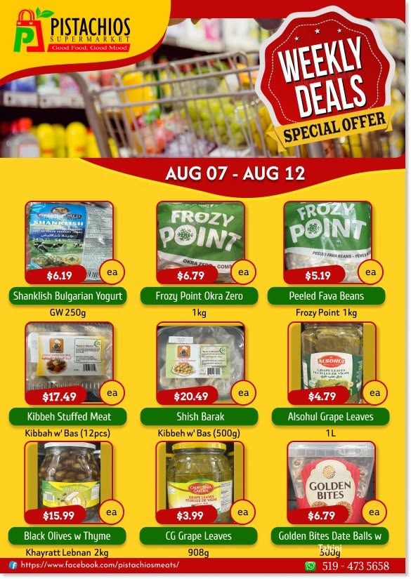 Pistachios Supermarket Flyer August 7 to 12