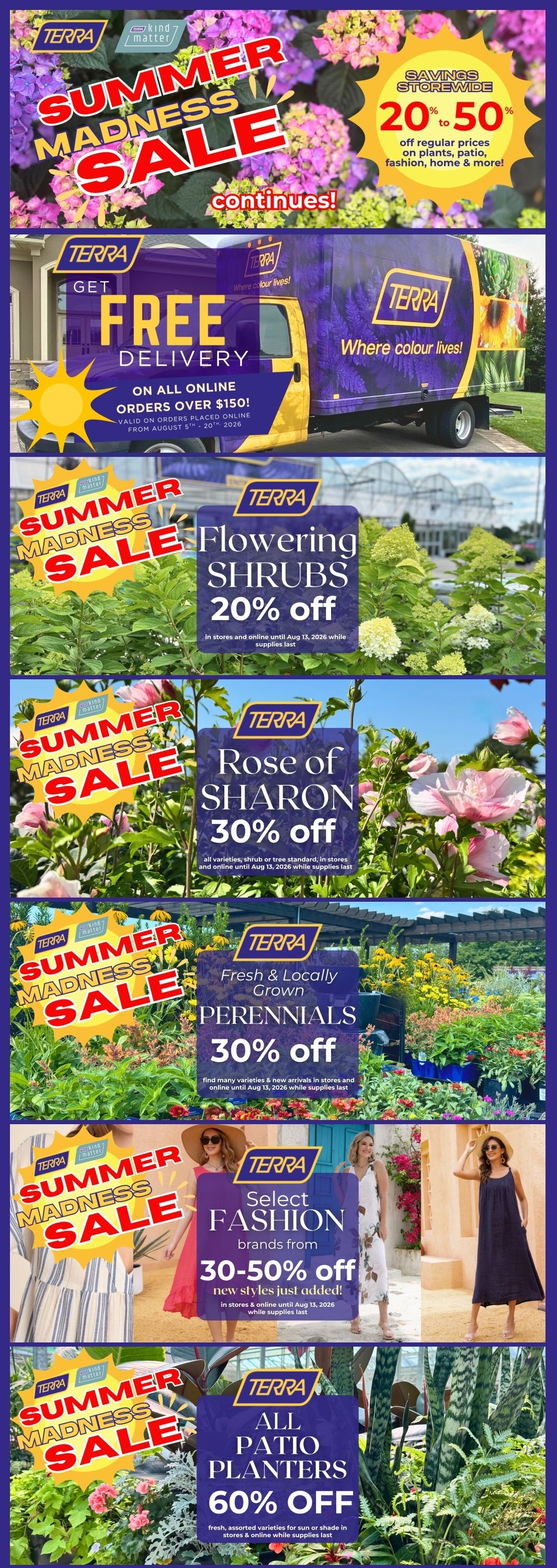 Terra Greenhouses Flyer August 7 to 13