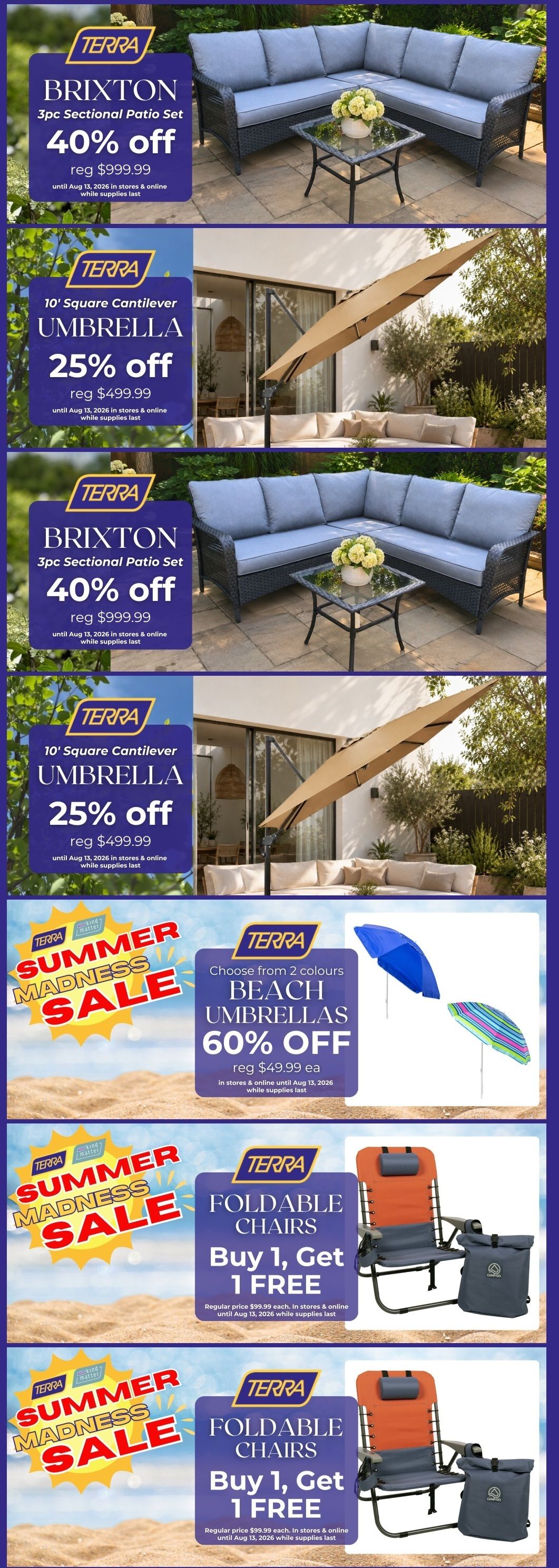 Terra Greenhouses Flyer August 7 to 13
