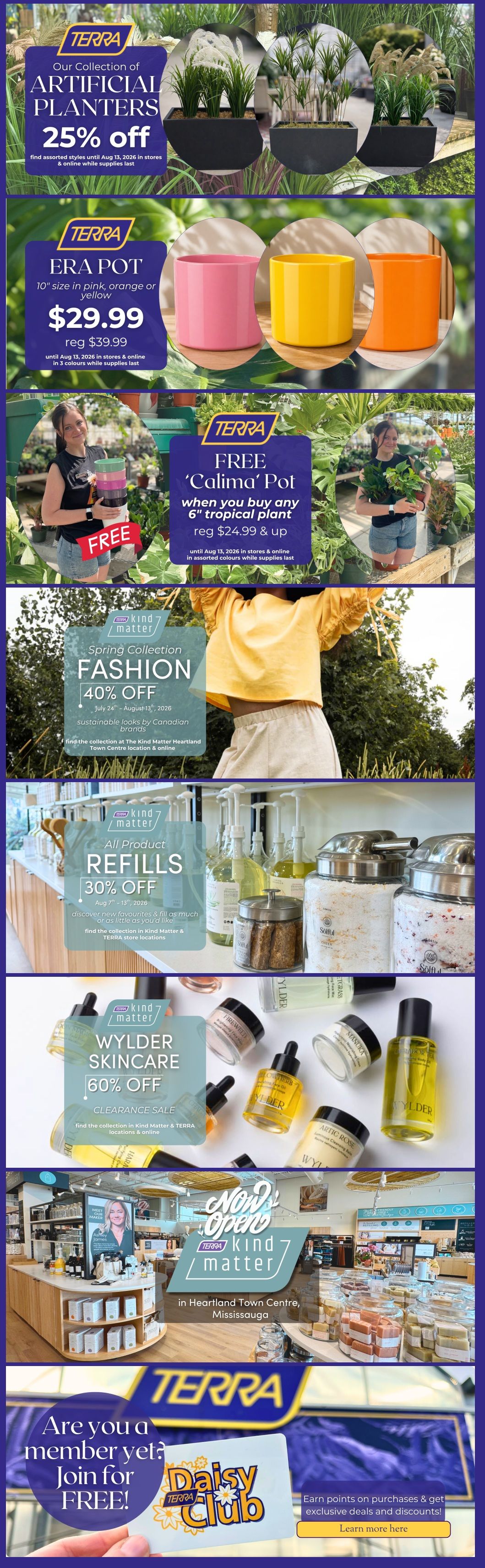 Terra Greenhouses Flyer August 7 to 13