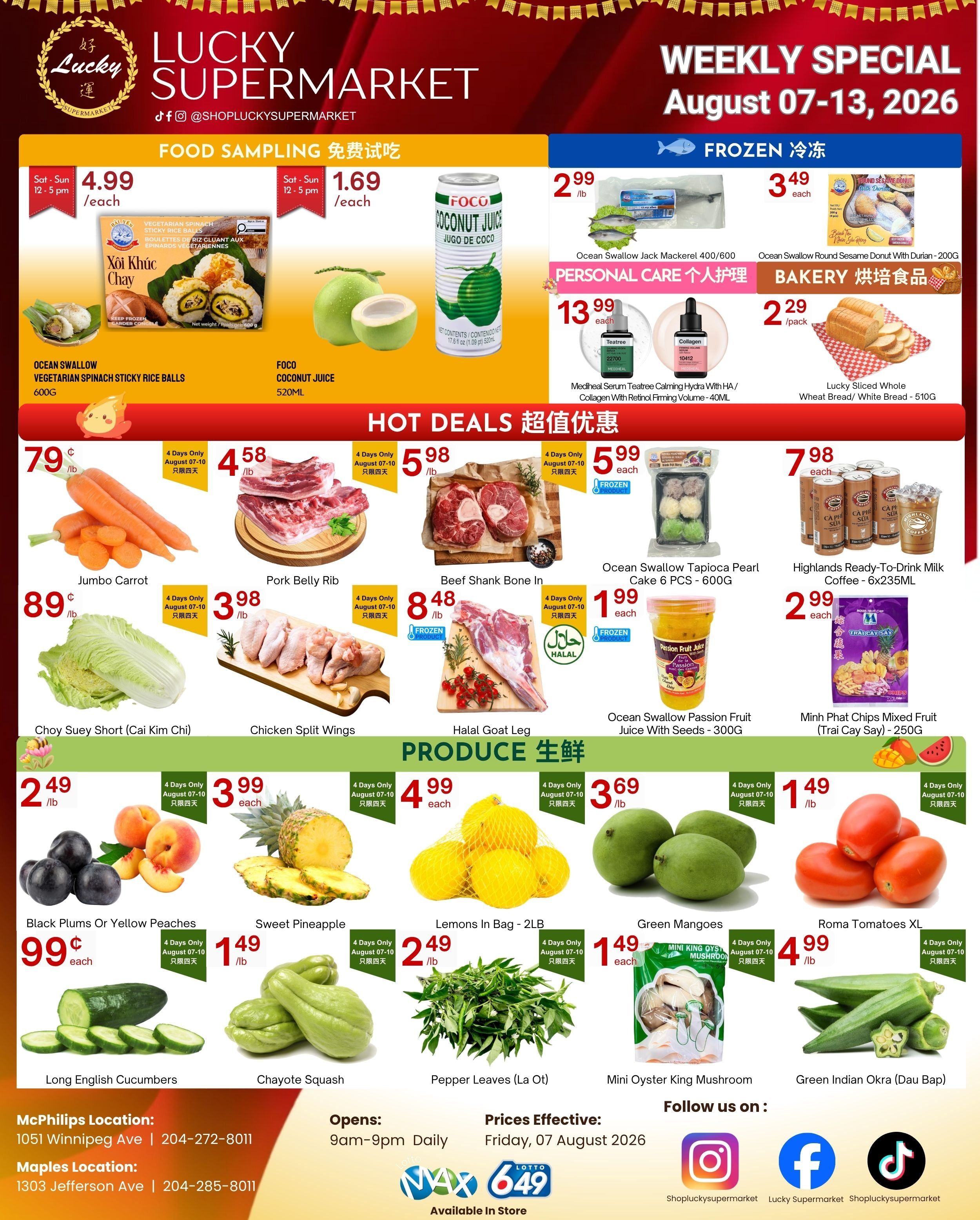 Lucky Supermarket (Winnipeg) Flyer August 7 to 13