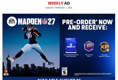 EB Games Flyer August 6 to 12